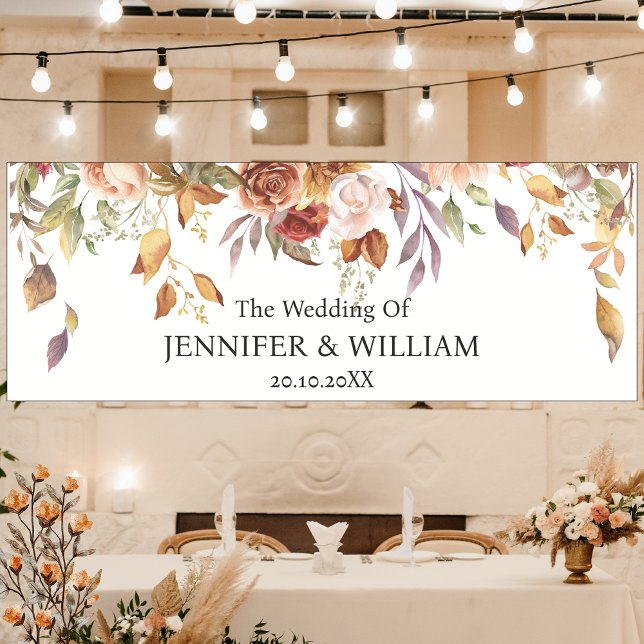 Herbst Blume Hochzeitsfeier Abschluss Banner (Von Creator hochgeladen)