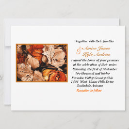 Herbst-Blume Hochzeitsfeier Einladung