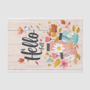 Herbst-Blume in Mason Jars Decoupage Seidenpapier