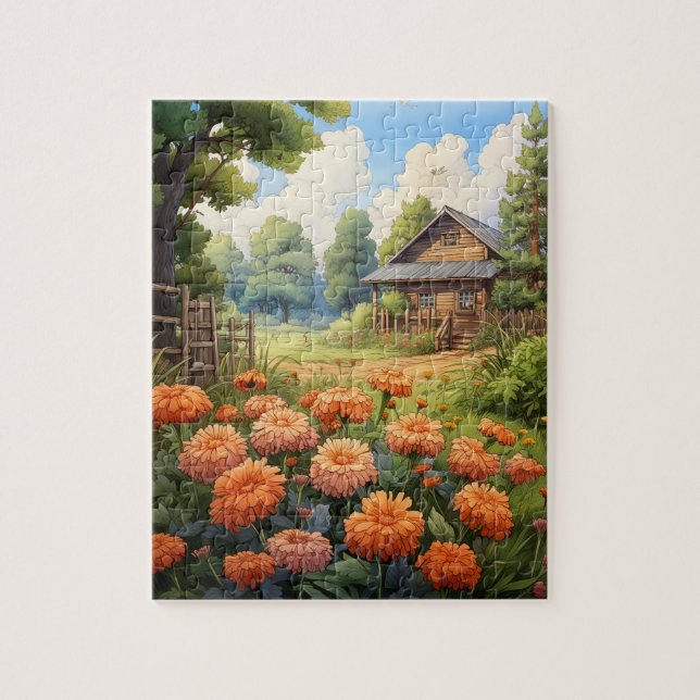 Herbst Blume Marigold Puzzle 110 Stk. 20,3 x 25,4  (Vertikal)