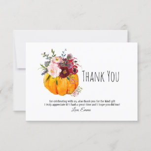 Herbst, Blumen, Kürbis danke