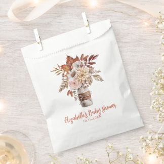 Herbst-Blumen-Terrakotta-Hochzeit Geschenktütchen