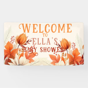 Herbst Blumendusche Babydusche Banner