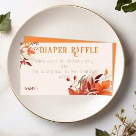 Herbst Blumendusche Babydusche Begleitkarte