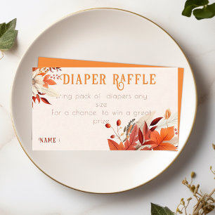 Herbst Blumendusche Babydusche Begleitkarte