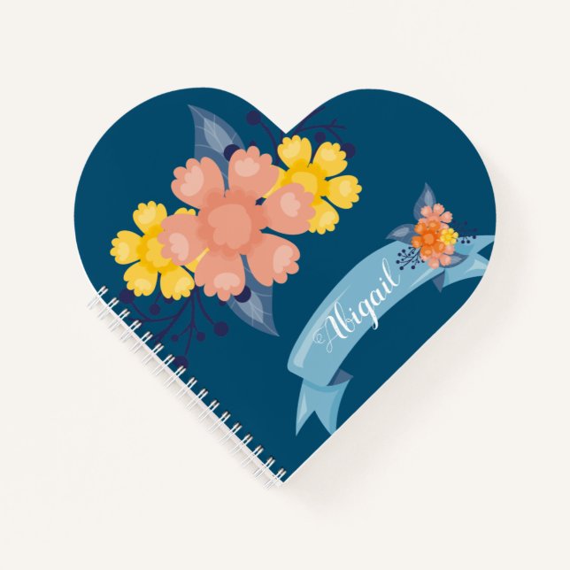 Herbst-Blumenschrift Notizbuch (Vorderseite)