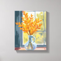 Herbst-Blumenvase Aquarell