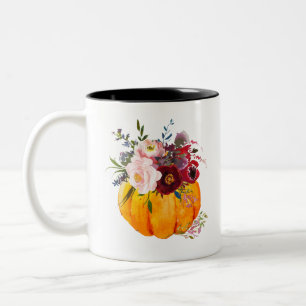 Herbst, Blüte, Kürbis Zweifarbige Tasse