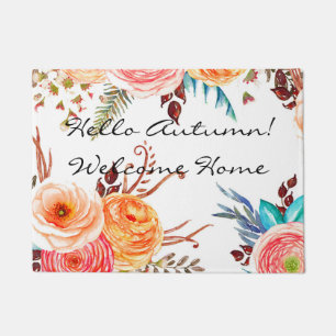 "Herbst-Blüten-" willkommene Zuhause-Tür-Matte Fußmatte