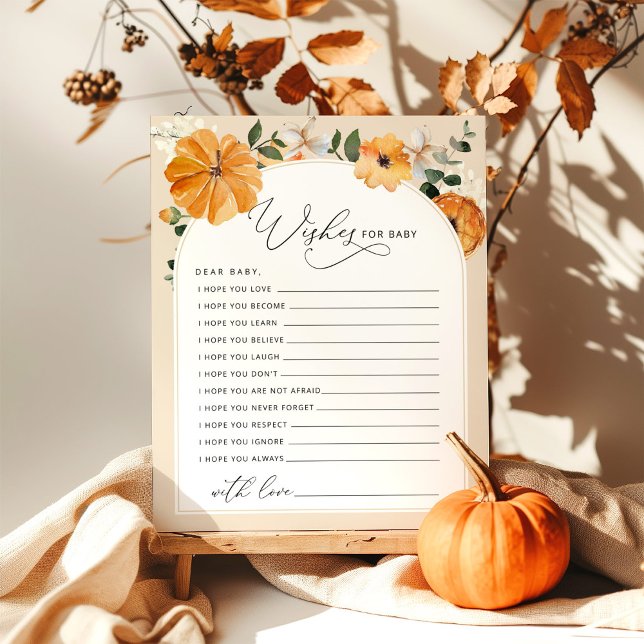 Herbst Blütenduft Kleine Kürbiswünsche für Babykar (Von Creator hochgeladen)