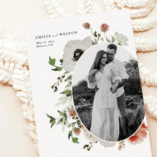 Herbst Bohemische florale Hochzeit im Herbst Save The Date