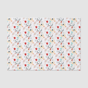 Herbst-Boho-Blätter fallen Wald Wasserfarbe Seidenpapier