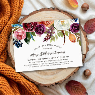 Herbst Boho Blooms Bridal Dusche Einladung