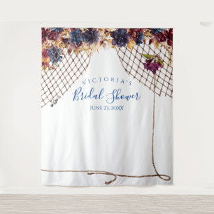 Herbst-Boho-Brautjunggesellinnenabschied-Photoboot Wandteppich