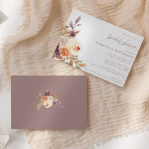 Herbst-Boho-Floral-Brautparty Einladung