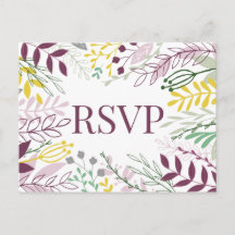 Herbst Boho Garten lila gelb floral