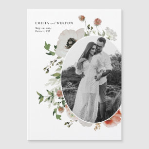 Herbst Boho-Hochzeit Magnet zum Vormerken