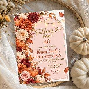 Herbst Boho Rustikal Geburtstag in jedem Alter Einladung