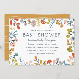 Herbst Botanical Baby Shower Einladungen