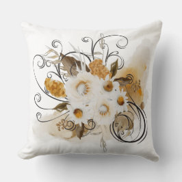 Herbst-Bouquet mit Swirl Kissen