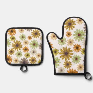 Herbst Bouquet Oven Mitt und Pot Holder Ofenhandschuh & Topflappen-Set