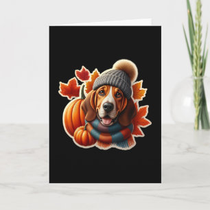 Herbst Bracco Italiano Hundebesitzer Erntedankfest Karte