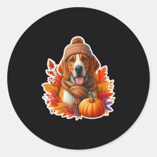 Herbst Bracco Italiano Hundebesitzer Thanksgiving Runder Aufkleber