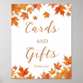 Herbst-Brautparty-Karten und -Geschenke Poster