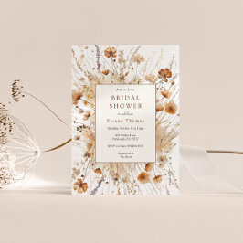 Herbst Brautparty Orange Blumenladen Einladung