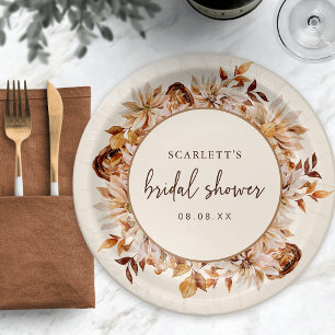 Herbst-Brautparty-Papierplatte Pappteller