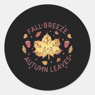 Herbst Breeze Herbst Blätter Ahornleaf Runder Aufkleber