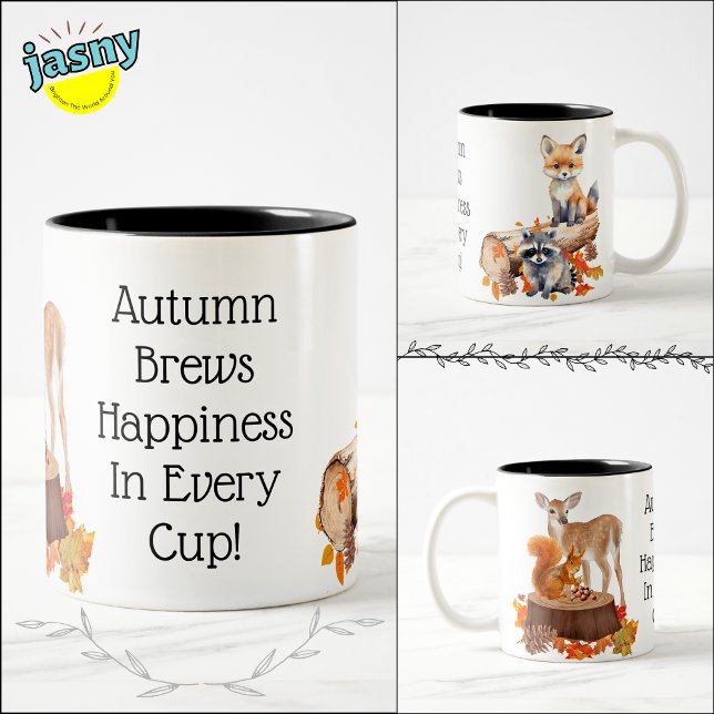 Herbst bricht Glück Zweifarbige Tasse (Von Creator hochgeladen)