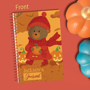 Herbst Brown Bär Kid Journal Spiral Notebook Notizbuch