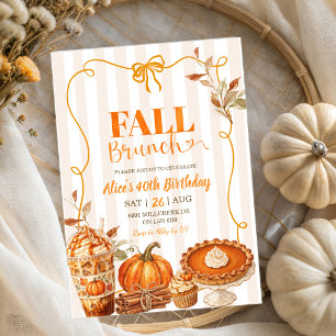 Herbst-Brunch-Geburtstagseinladung Einladung