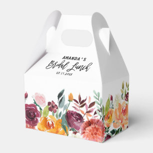 Herbst Burgund Blush Bloral Blossom Bridal Mittage Geschenkschachtel