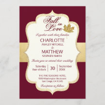 Herbst-Burgund-Gold-FALL in LIEBE Hochzeit