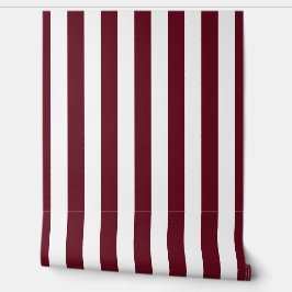 Herbst Burgund und Weiß gestreift Tapete