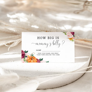 Herbst burgunder Kürbis, wie groß Mama-Bauch Begleitkarte