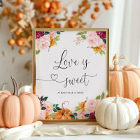 Herbst burgunder Liebe ist süß nimm ein Geschenk P