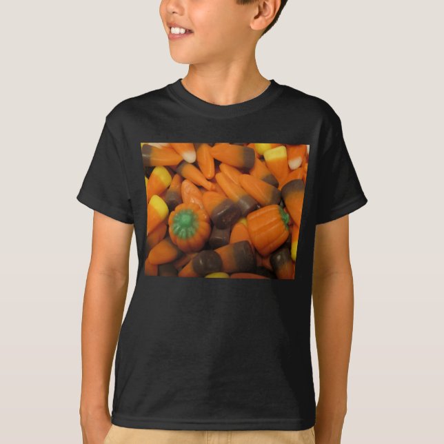 Herbst Candy Mais Kinder Dunkler T - Shirt (Vorderseite)