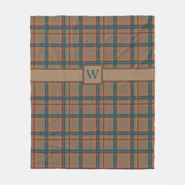 Herbst Chic Kariert Fleece Blanket (Vorderseite)