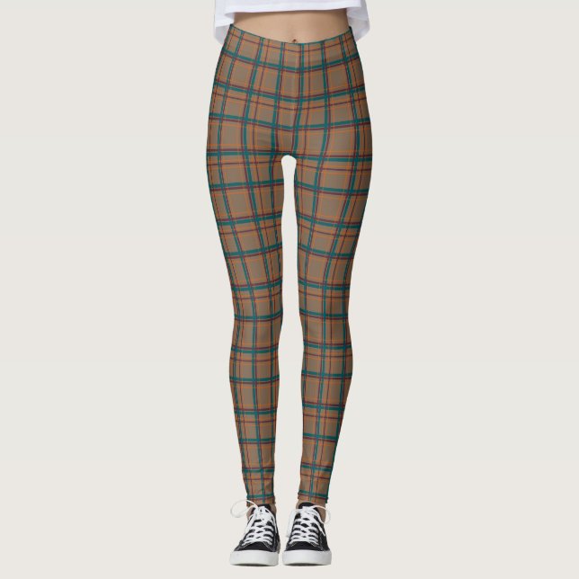 Herbst Chic Kariert Leggings (Vorderseite)
