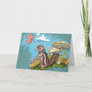 Herbst Chipmunk~ Gruß-Karten Karte