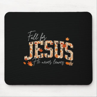 Herbst Christlicher Erntedank fallen für Jesus Er Mousepad