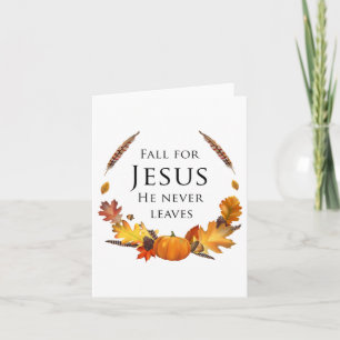 Herbst Christlicher Herbst Für Jesus Er Verlässt N Karte