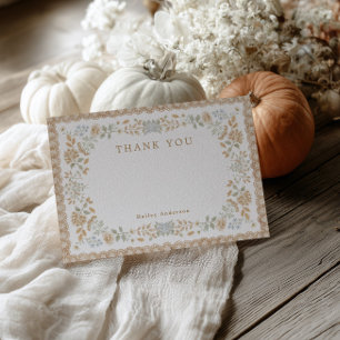 Herbst-Cottage-Brautabschiedsparty Dankeskarte