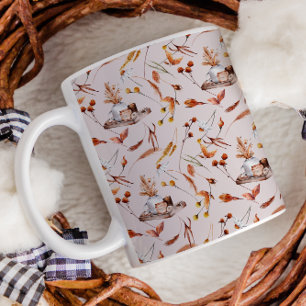 Herbst-Cottage-Farmhouse-Erntedank-Blumen-Weizen Kaffeetasse