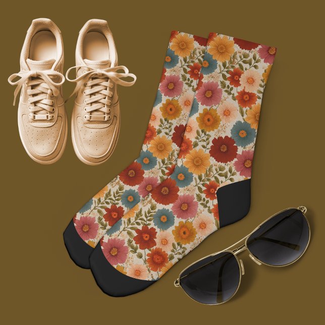Herbst Cottagecore Blumen Socken (Von Creator hochgeladen)