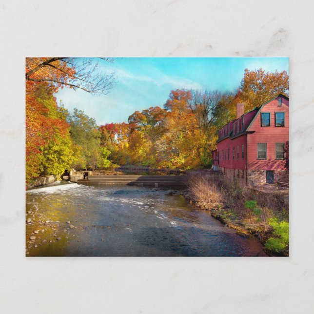 Herbst - Cranford, NJ - Droescher's Mill Postkarte (Vorderseite)