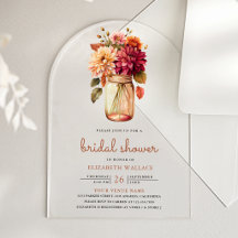 Herbst-Dahlie-Blumen-Mason-Glas-Braut-Shower